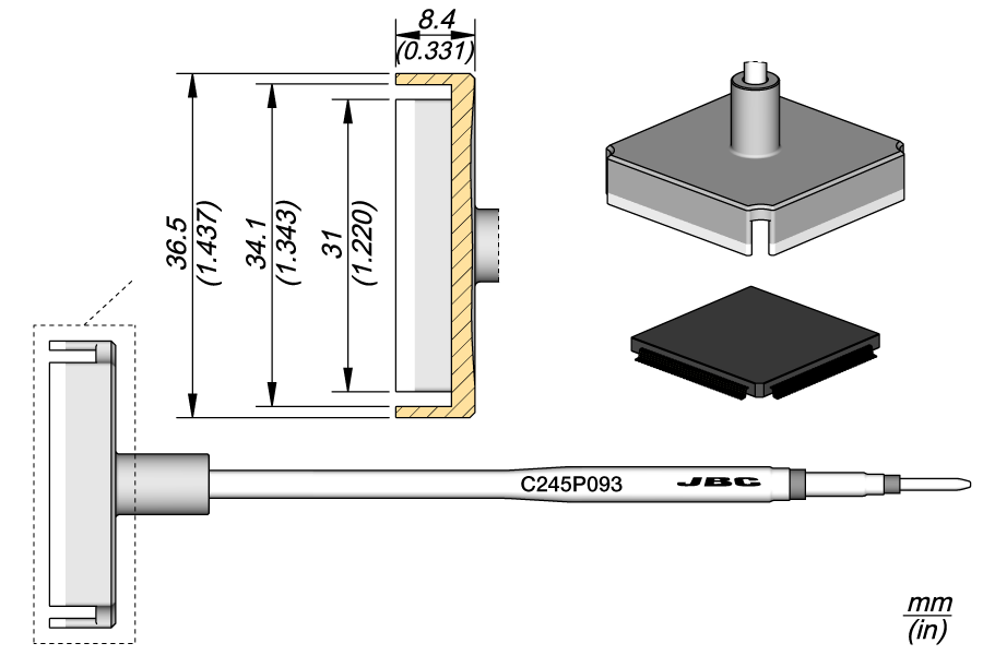 C245P093 - RQFP 240-P Cartridge 32 x 32